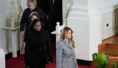 Melania Trump makes rare public appearance to lead first ladies at Rosalynn Carter tribute