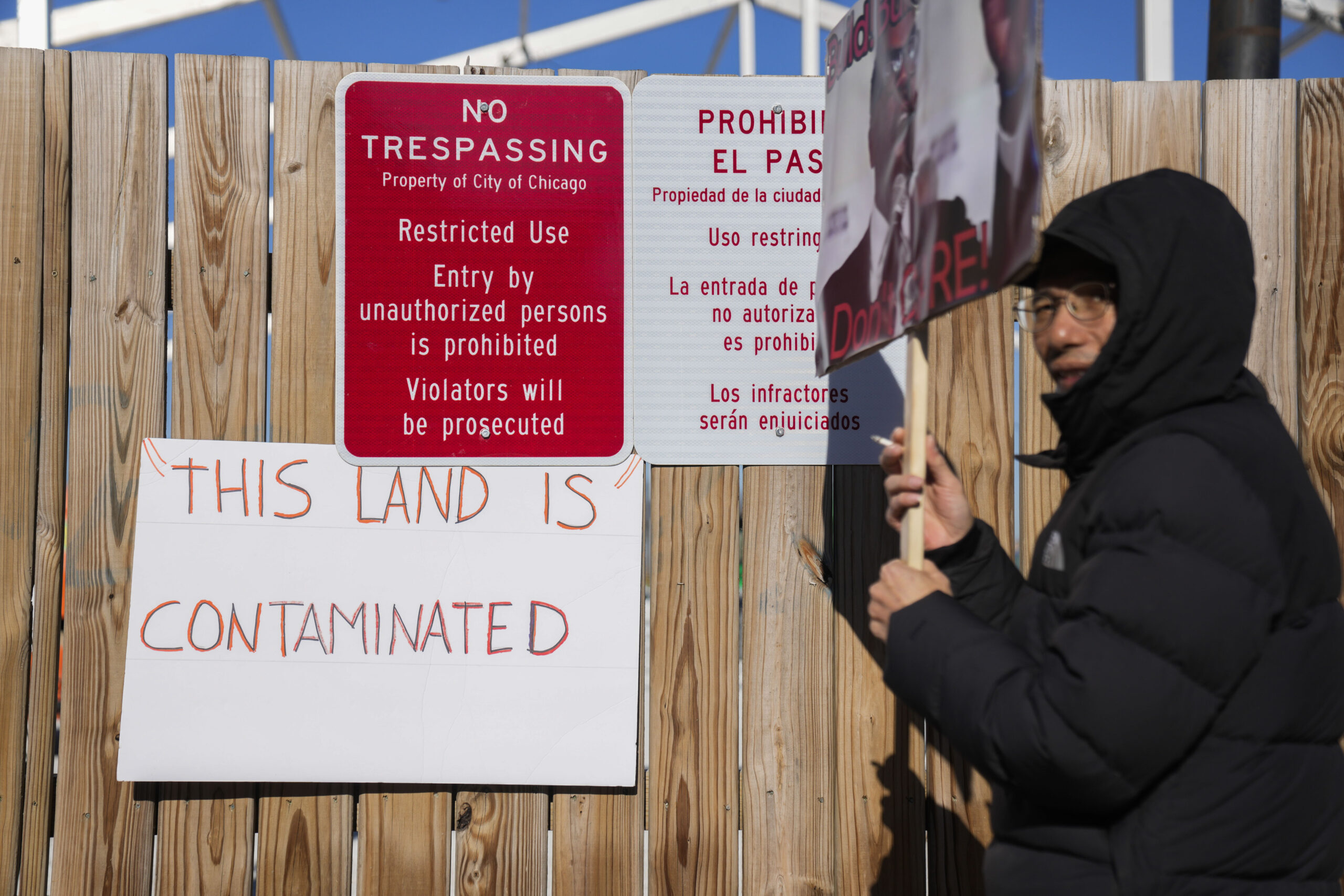 Construction work paused at Brighton Park migrant camp after environmental review revealed contaminants