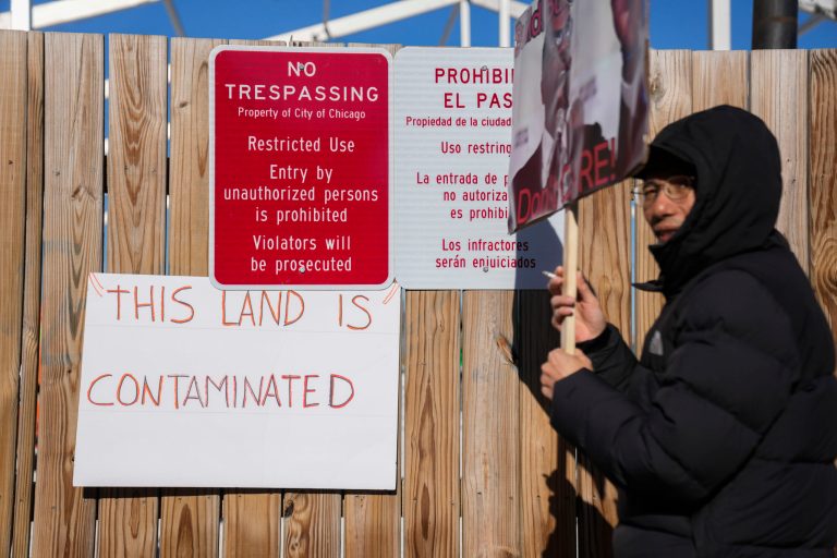Construction work paused at Brighton Park migrant camp after environmental review revealed contaminants