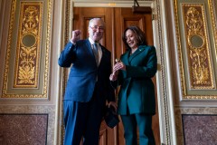 Harris sets vice presidential Senate tiebreaker record with 32nd and 33rd votes