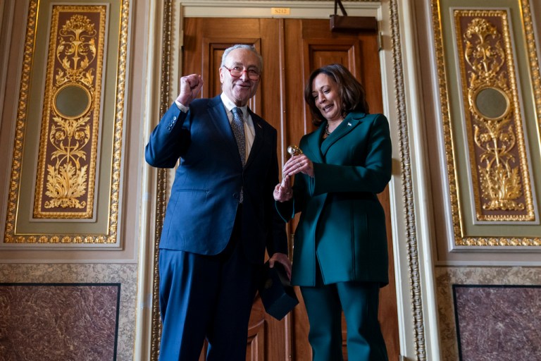 Harris sets vice presidential Senate tiebreaker record with 32nd and 33rd votes