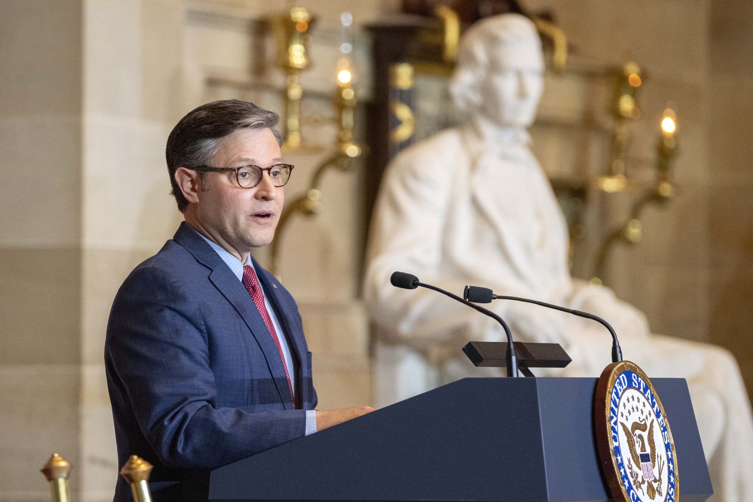 Mike Johnson urges Biden to take action on southern border as Senate negotiations drag on