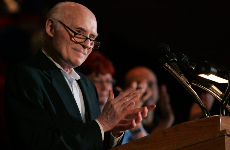 Herb Kohl makes a final appearance at the Wisconsin Democratic Convention in Appleton, Wisconsin, on Saturday, June 9, 2012.