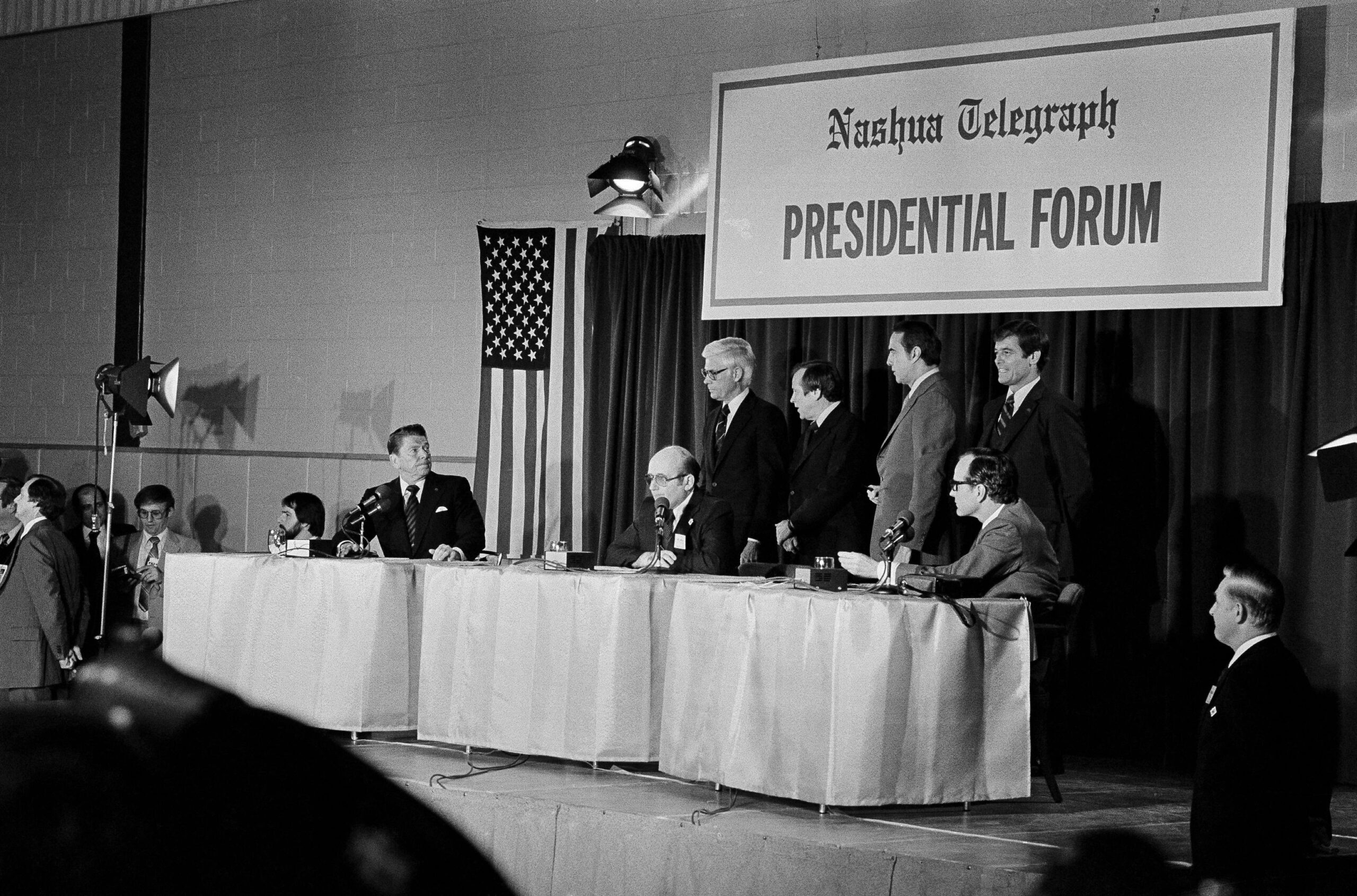 Ronald Reagan, John Anderson, Howard Baker, Bob Dole, Philip Crane