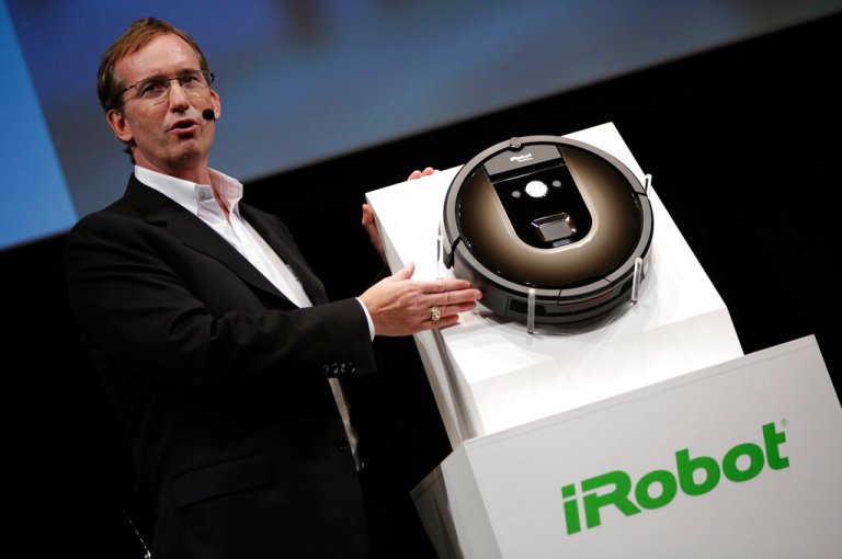 iRobot, the maker of Roomba has agreed to a merger with Amazon for $1.7 billion. (AP Photo/Eugene Hoshiko)