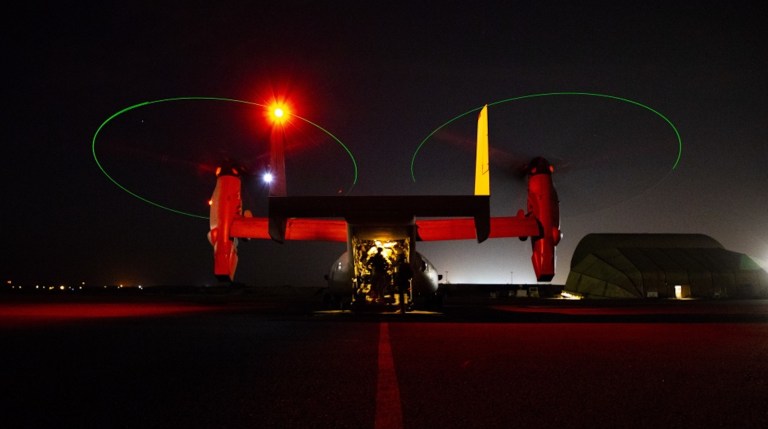 U.S. Marines assigned to Special Purpose Marine Air-Ground Task Force-Crisis Response-Central Command (SPMAFTF-CR-CC) 19.2, prepare to deploy from Kuwait in support of a crisis response mission, Dec. 31, 2019.