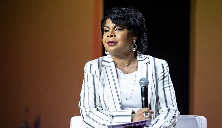 April Ryan seen at the 2018 Essence Festival at the Ernest N. Morial Convention Center on Saturday, July 7, 2018, in New Orleans.