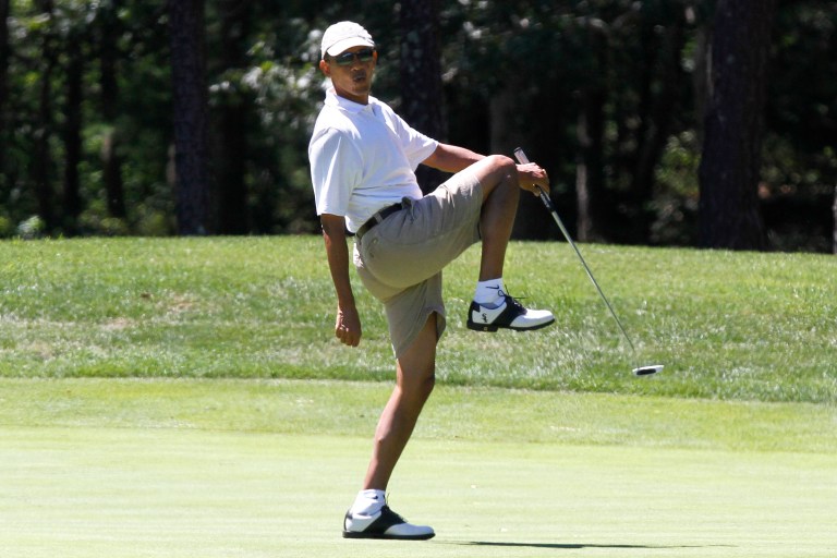 Obama golfed 333 times, most since Ike