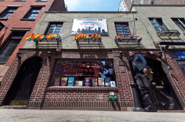President Obama is holding listening sessions with the LGBT community as he considers designating the Stonewall Inn in Manhattan's Greenwich Village and an adjoining park as the first LGBT rights monument. (AP Photo)