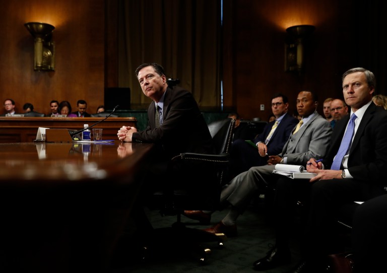 It's been reported that Comey kept detailed notes of his conversations with Trump, including reported conversations when Trump asked Comey to stop investigating potential ties between his campaign and The Kremlin. (AP Photo/Carolyn Kaster)