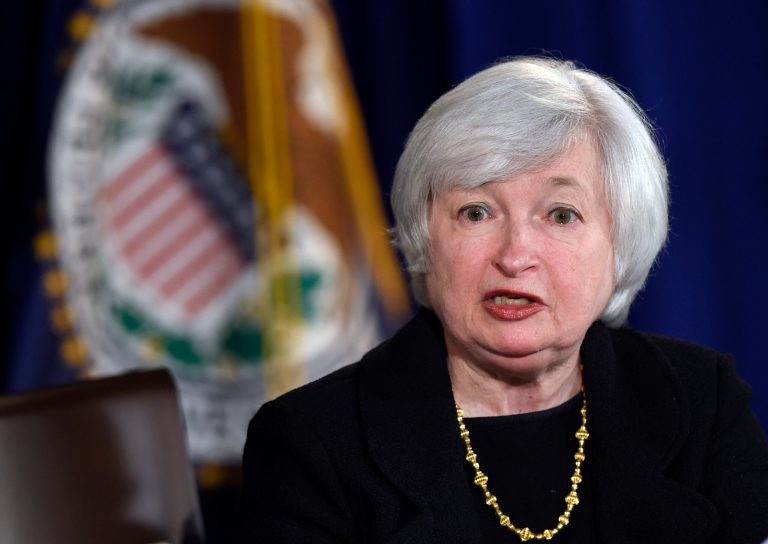 FILE - In this Sept. 17, 2014 file photo, Federal Reserve Chairman Janet Yellen speaks during a news conference at the Federal Reserve in Washington. Yellen is scheduled to speak Thursday, Sept. 18, 2014 in Washington at a conference of the Corporation for Enterprise Development. (AP Photo/Susan Walsh, File)