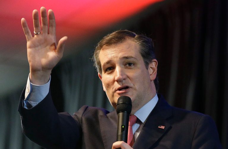 Ted Cruz was the only GOP presidential candidate to speak at the Indiana Republican Party dinner. (AP Photo/Darron Cummings)