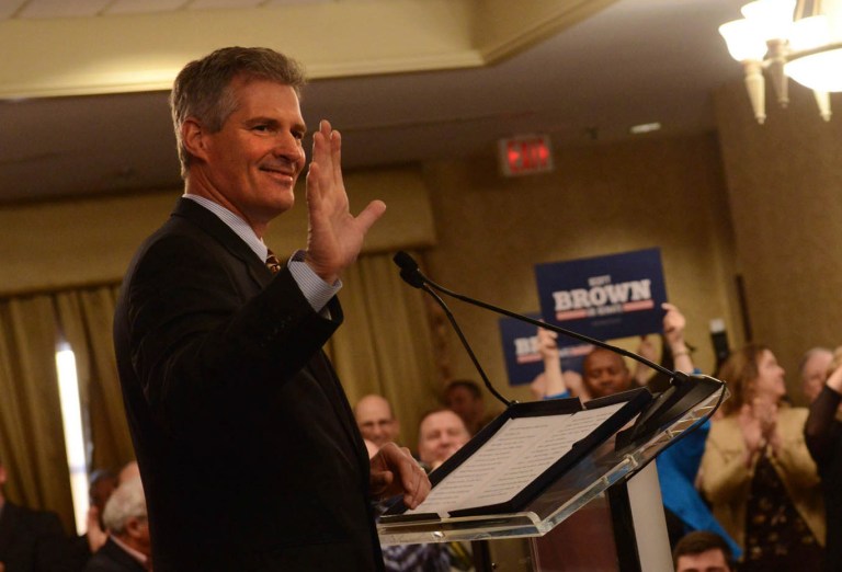 A WMUR Granite State Poll showed a 10-point improvement for Brown since January, who now scored 44 percent to Shaheen's 46 percent. (Getty images/Darren McCollester)