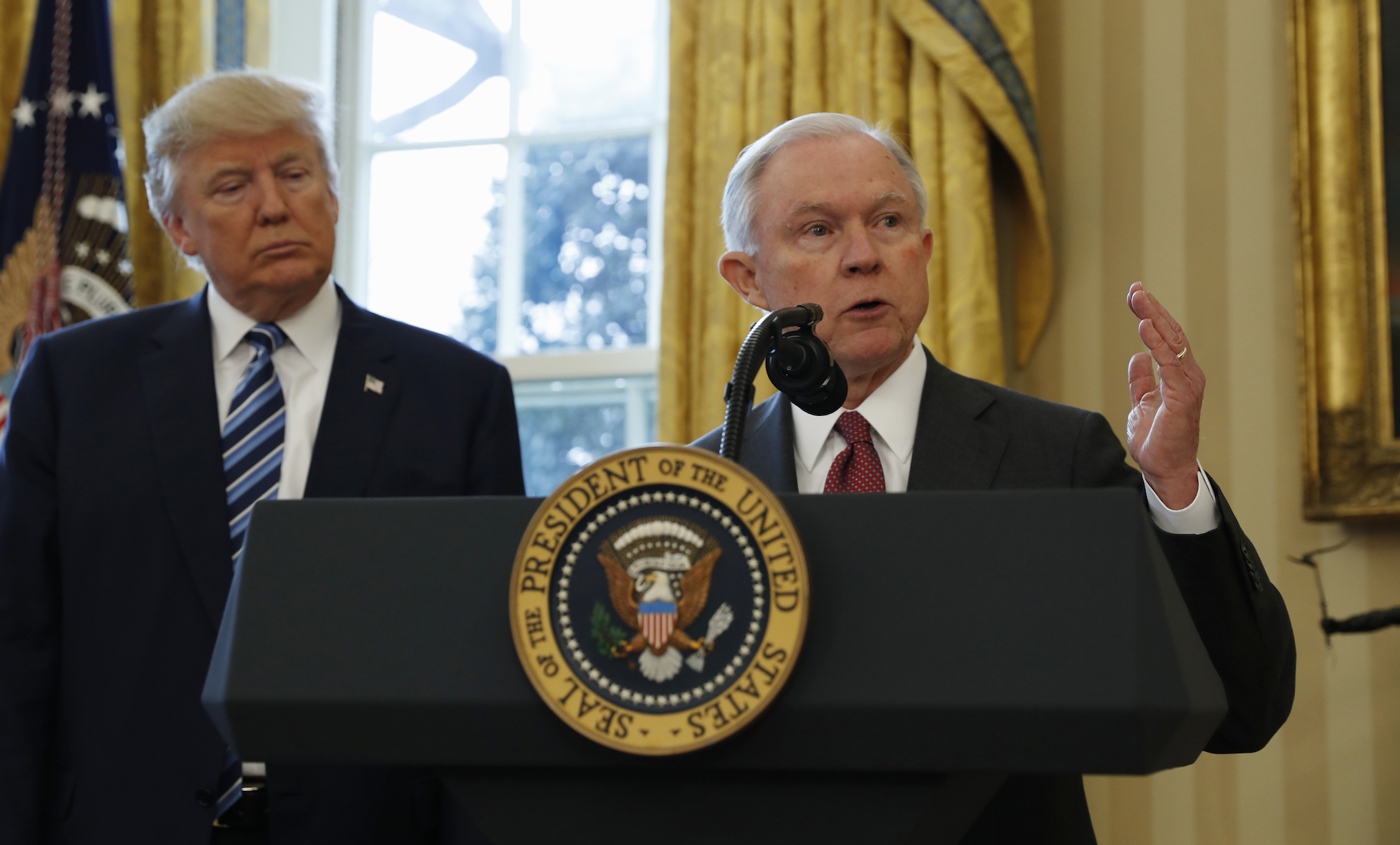 Trump defends Sessions: ‘It is a total witch hunt!’
