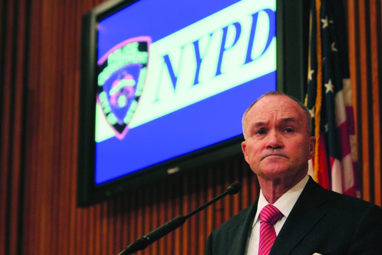 FILE - In this Jan. 27, 2012 file photo, New York City Police Commissioner Raymond Kelly speaks to reporters during a news conference in New York. Kelly says the NYPD will be doubling the size of its gang unit to combat a surge in social media-fueled violence. The reinforcements will focus largely on loosely affiliated groups of teens who trade dares and insults on Facebook. (AP Photo/Mary Altaffer, File)