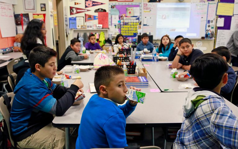The USDA boasted on Wednesday that an average of 13.5 million students around the country were using its School Breakfast Program each day in 2014. (AP Photo)