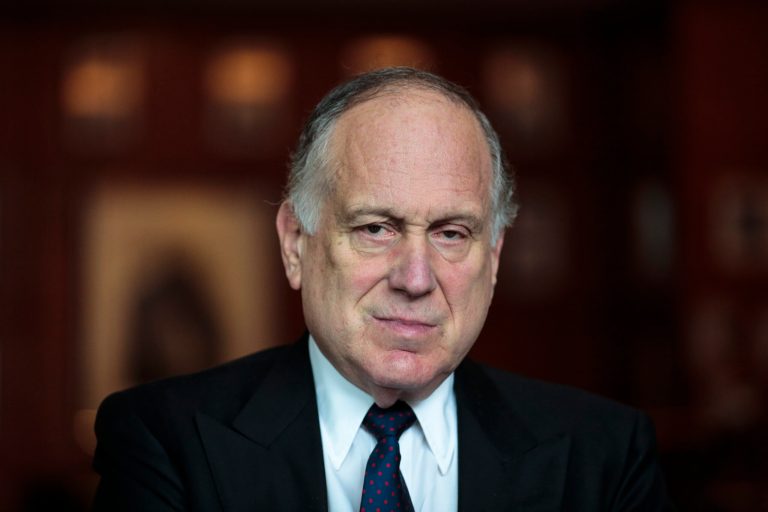 Ronald Lauder, President of the World Jewish Congress speaks with the Associated press during an interview ahead of Sunday's planed demonstration against Anti-Semitism  in Berlin, Saturday, Sept. 13, 2014. Jewish organizations  in Germany calling for a demonstration against Anti-Semitism in Berlin for Sunday, Sept. 14, with German Chancellor Angela Merkel as the main speaker. (AP Photo/Markus Schreiber)