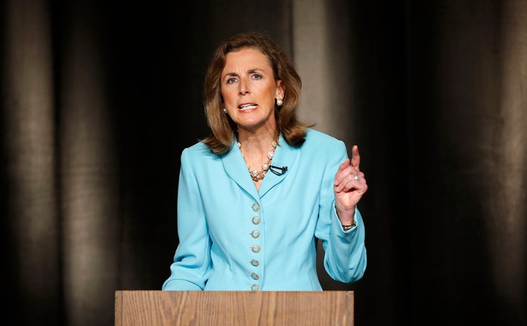 Former lobbyist Katie McGinty has spent three decades in politics getting rich off the companies she regulated and subsidized. (AP File Photo/Matt Slocum)