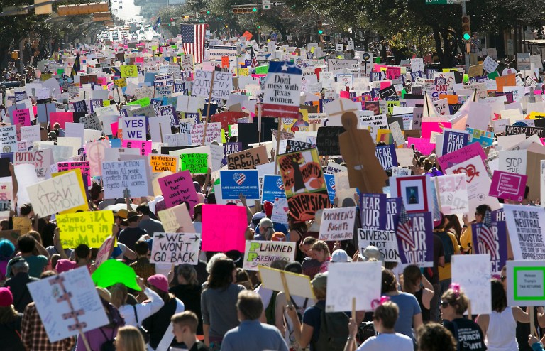 Two months before the Women's March, white women voted 53 percent to 47 percent against Hillary Clinton. (RALPH BARRERA/AMERICAN-STATESMAN)