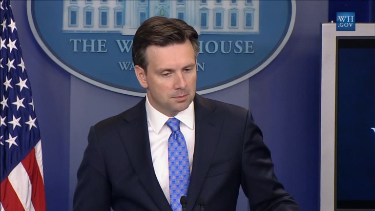 The White House is focused on letting Congress vote on the disapproval resolution and ensuring that Iran upholds its end of the bargain, Earnest said. (Image courtesy screenshot)