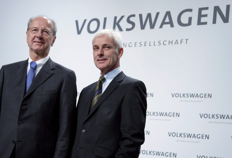 Hans Dieter Poetsch, chairman of the board of directors of Volkswagen, told reporters Thursday that the company's investigation has revealed that engineers couldn't find a way to get "clean diesel" vehicles past U.S. emissions tests. (AP Photo/Michael Sohn)