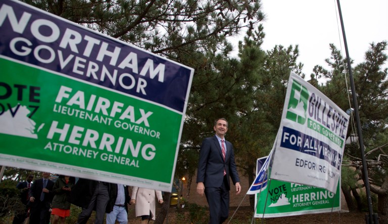 Virginia, in particular, has been a case-study as the gubernatorial election always takes place in an odd-number, off-year, meaning no presidential contest which typically boosts turnout. (AP Photo/Steve Helber)