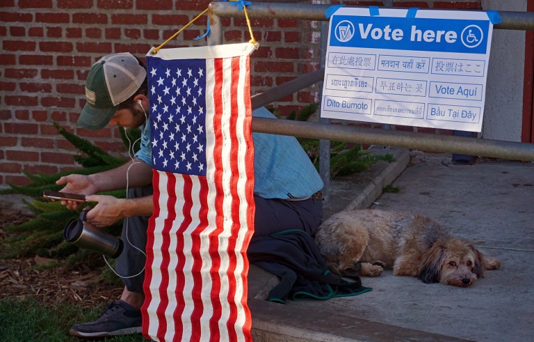 California was 14 points more Democratic than the nation this year, versus 10 points in 2012, 9 points in 2008, 6 points in 2004 and 2000. (AP Photo/Damian Dovarganes)