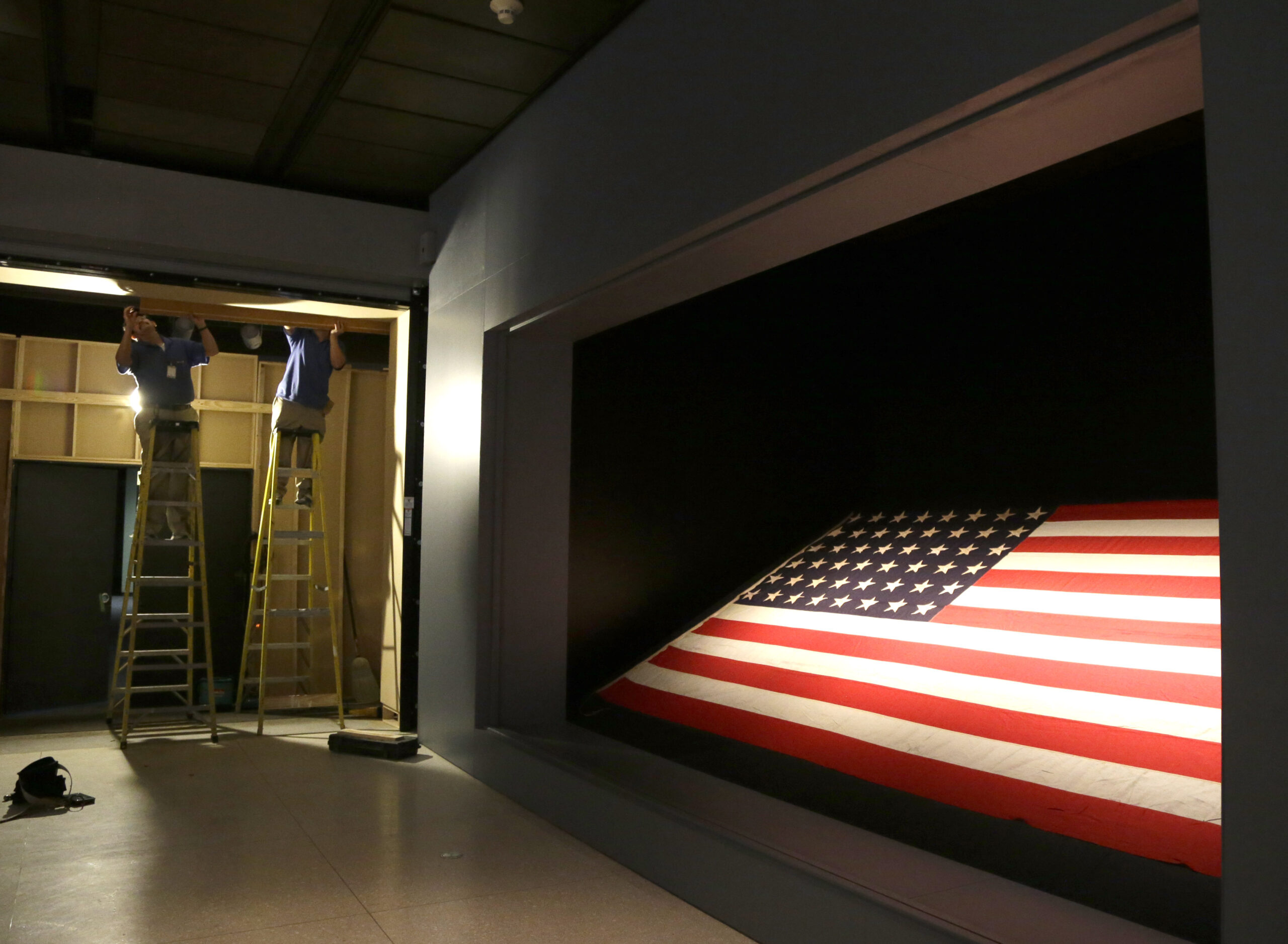Flag from Battleship Texas flies again for D-Day