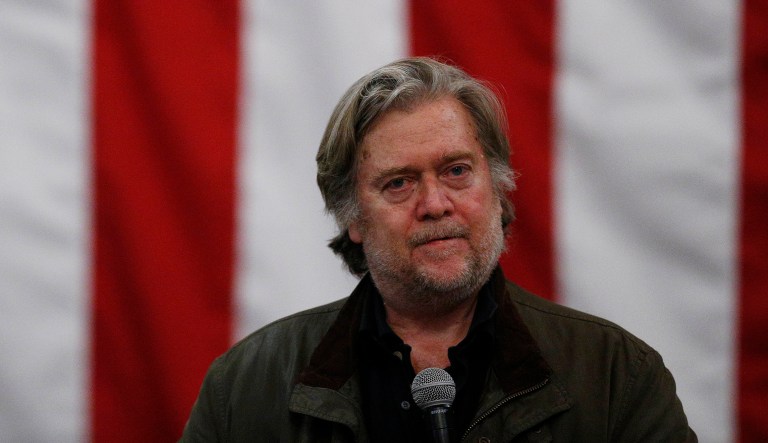 Steve Bannon steps down from Breitbart News. The change comes days after conservative megadonor Rebekah Mercer cut ties with Bannon after his comments in a new tell-all about the Trump White House. (AP Photo/Brynn Anderson)