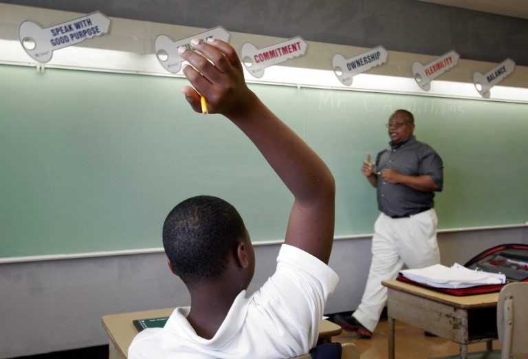 According to a report by the Black Alliance for Educational Options, black students in public charter schools learn the equivalent of 36 extra school days per year in math and 26 extra school days in reading. (AP Photo)