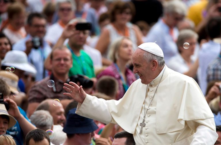 Roughly two in three American adults -- 66 percent -- say they have favorable view of the pontiff. (AP Photo/Alessandra Tarantino)