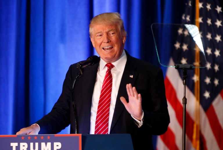 Trump will also appear on the statewide ballot as the nominee of the far-right American Independent Party. (AP Photo/Gerald Herbert)