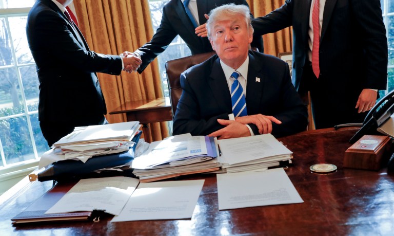 Caputo declined to detail any specific questions he faced in the testimony because he said it would harm the integrity of the investigation, adding that only four members were present. (AP Photo/Pablo Martinez Monsivais)