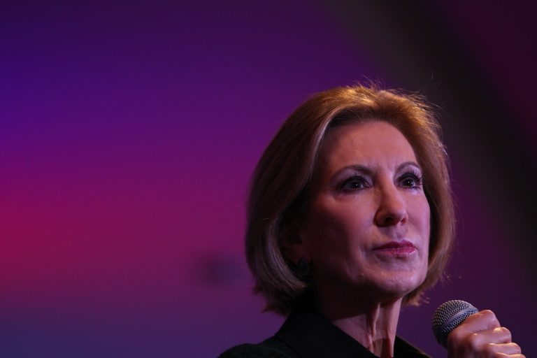 Presidential hopeful Carly Fiorina surged in September, but is floundering in October, according to a new CNN poll.Â (AP Photo/Cheryl Senter)