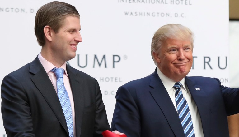 The younger Trump son said CNN had become irrelevant, as the network only has one show in the top 25. (AP Photo/Manuel Balce Ceneta, File)
