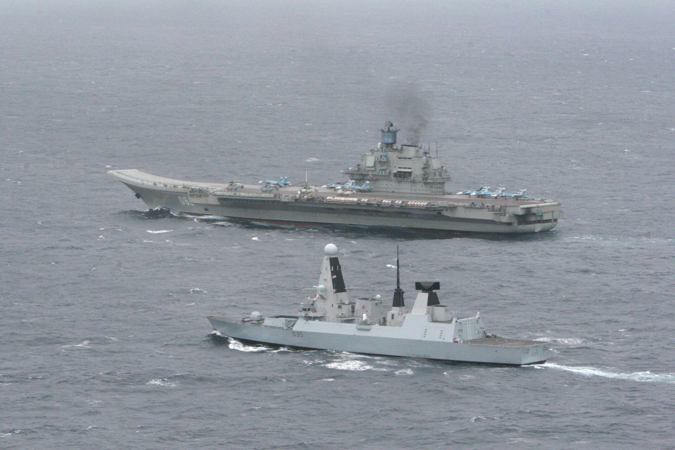 UK Royal Navy escorts Russian ships in Channel