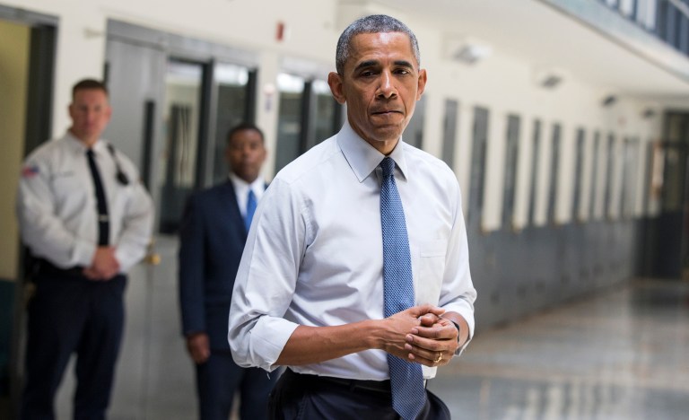 President Obama's grants of clemency are, in a way, acts of desperation by a president concerned that his successor, who emphasizes law and order, will abjure reform. (AP Photo/Evan Vucci)