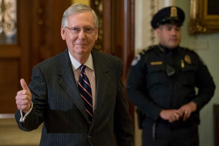Senate Majority Leader Mitch McConnell said he supports the agenda President Trump is pursuing, and that the GOP will 
