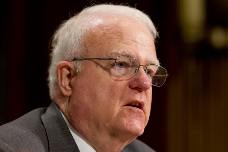 Rep. James Sensenbrenner, R-Wis., testifies at a Senate Judiciary Committee hearing on the Voting Rights Act on Capitol Hill on Wednesday. (AP/Jacquelyn Martin)