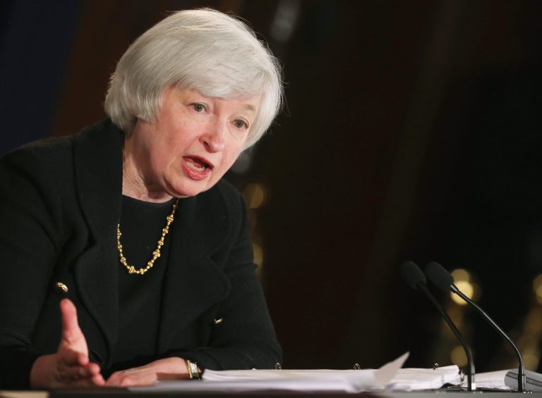 WASHINGTON, DC - Federal Reserve Board Chairman Janet Yellen warned that the low volatility might reflect overconfidence in the Fed's plans for rate hikes. (Getty images/Mark Wilson)