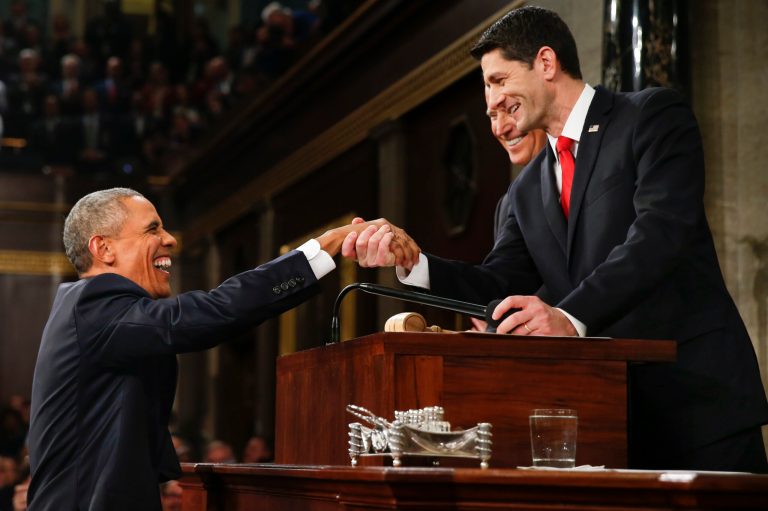 House Speaker Paul Ryansaid congressional Republicans have found common ground on policy issues with President Obama. (AP Photo/Evan Vucci, Pool)