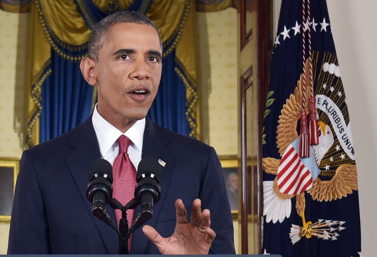 President Obama said he would ask Congress to expand his war powers authority to train and arm carefully vetted moderate Syrian rebels. (AP Photo/Saul loeb)