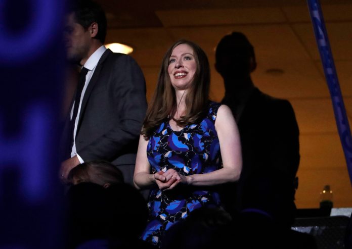 Chelsea Clinton condemned "the open embrace of conversion therapy in the Republican Party platform," which she described as being equal to "child abuse." (AP Photo)