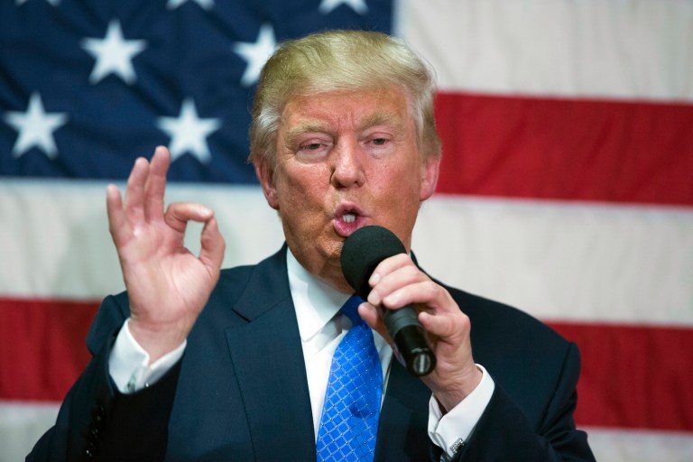 Trump vowed Saturday to stay in the race and struck back at the the media and the 