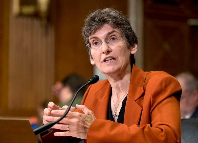 EPA's air chief Janet McCabe sparred with the Republican chairman of a House energy panel on the legality of the centerpiece of the Obama administration's climate plan. (AP Photo/Manuel Balce Ceneta)