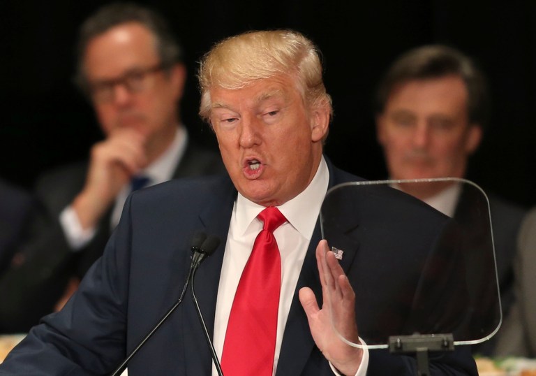 Republican presidential candidate Donald Trump wins over major anti-abortion leader with pledge to support four key pro-life priorities. (AP Photo/Seth Wenig)
