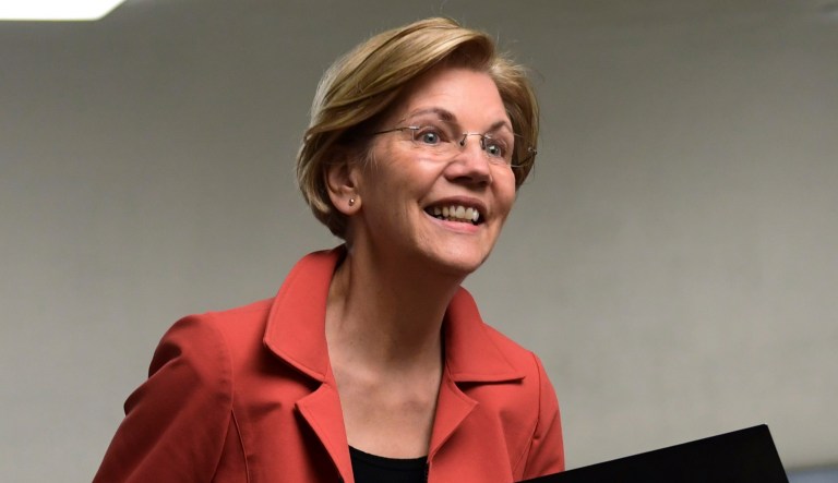 Sen. Elizabeth Warren, D-Mass., praised an energy company for lowering its rates in the wake of the new tax law, but her adulation for the business and the law ended there. (AP Photo/Susan Walsh)