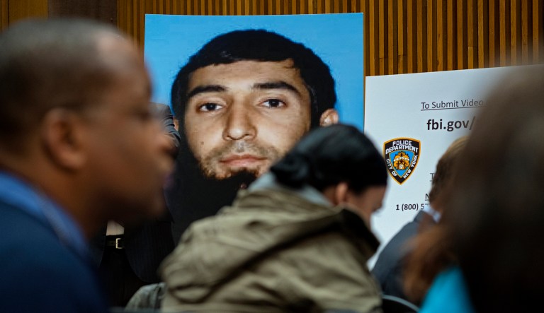 In the wake of a deadly terror attack in Manhattan on Tuesday, Sayfullo Saipov has been charged by federal prosecutors with providing material support to ISIS and for violence and destruction of motor vehicles. (AP Photo/Craig Ruttle)