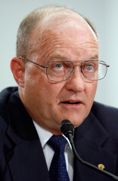 WASHINGTON - NOVEMBER 14:  Retired U.S. Army Col. Lawrence Wilkerson (2nd L), former chief of staff and senior advisor to Secretary of State Colin Powell, delivers his opening statement while testifying to the House Subcommittee on National Security and Foreign Affiars on Captiol Hill November 14, 2007 in Washington, DC. The hearing was titled 