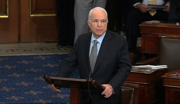 Sen. John McCain, R-Ariz., attempted to encourage his fellow senators to 